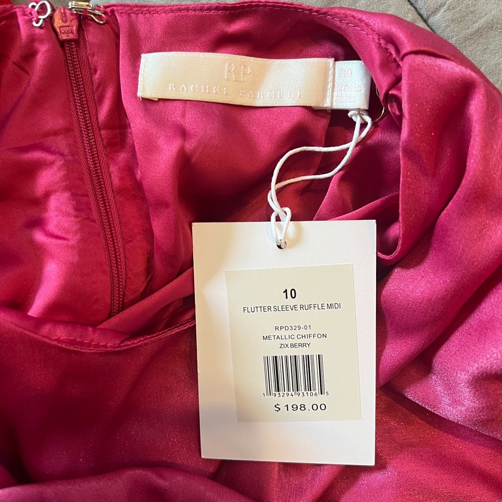 Elegant Pink Ruffle Dress - Picture 7 of 8